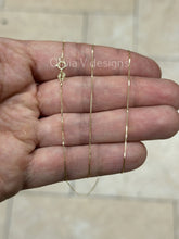Solid 14K Gold Box Chain Necklace Dainty Layered Necklace, Simple Chain, Great For Gift, Anniversary